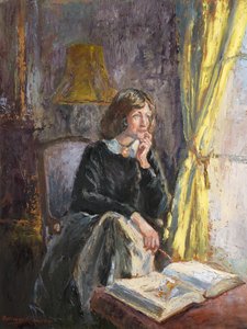 Autoportret przy oknie