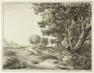Chłop z łopatą autorstwa Anthonie Waterloo