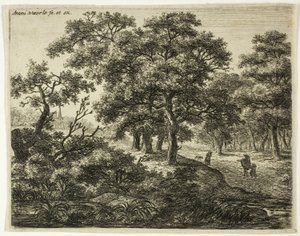 Grupa czterech drzew autorstwa Anthonie Waterloo