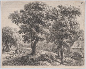 Pasterz i Młyn, XVII wiek. autorstwa Anthonie Waterloo