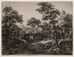 Dwanaście krajobrazów (H.95-106): Brama autorstwa Anthonie Waterloo