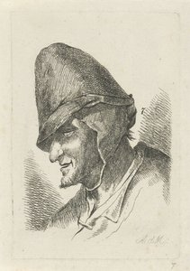 Mężczyzna w wysokim kapeluszu autorstwa Anthonie Willem Hendrik Nolthenius de Man