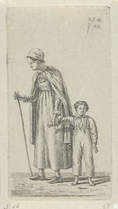 Matka z dzieckiem w ramieniu 12 figurek do nauki (tytuł serii) autorstwa Anthonie Willem Hendrik Nolthenius de Man