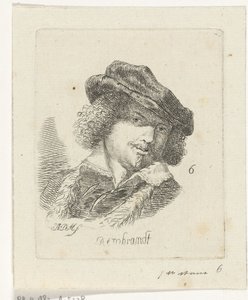 Portret Rembrandta autorstwa Anthonie Willem Hendrik Nolthenius de Man