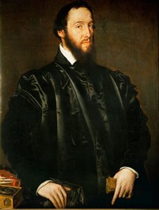 Antoine Perrenot de Granvella, kardynał, główny minister Małgorzaty Parmeńskiej, gubernator Niderlandów ... (olej na drewnie dębowym) autorstwa Anthonis van Dashorst (c.1519-1576/77) Mor
