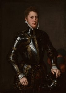 Portret mężczyzny w zbroi autorstwa circle of Anthonis van Dashorst