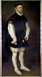 Portret u stóp Pejerona, błazna hrabiego Benavente Obraz Antonio Moro (1517-1575) Madryt XVI w., Muzeum Prado