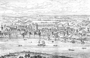 Londyn od Temple Bar do Charing Cross, 1543 1897 autorstwa Anthonis van den Wyngaerde