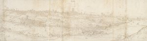 Panoramiczny widok Segowii od wschodu, c1560-1570