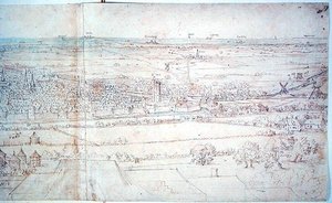 Utrecht autorstwa Anthonis van den Wyngaerde