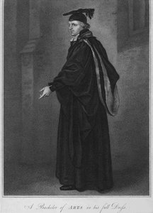 Bachelor of Arts w pełnym stroju, 1796. autorstwa Anthony Cardon