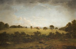 Tabley: Park z odległym widokiem na dom autorstwa Anthony Devis