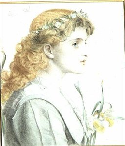Maj 1902 (kolorowa kredka) (jeden z 4) autorstwa Anthony Frederick Augustus Sandys