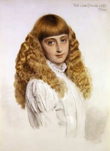 Portret fioletowej Louisy Ponsonby autorstwa Anthony Frederick Augustus Sandys