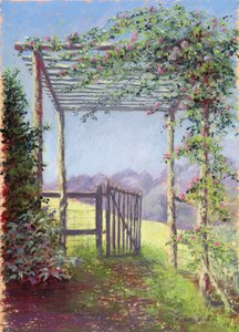 Droga na pole, 2001 (pastel na papierze)