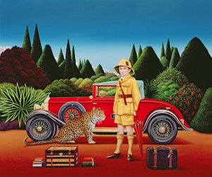 Red Rolls Royce, 1992 (akryl na pokładzie)