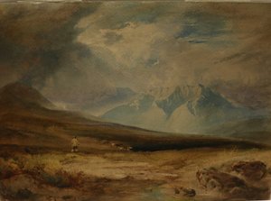 Wrzosowisko, data nieznana (akwarela na papierze) autorstwa Anthony Vandyke Copley Fielding