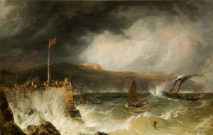 Packet Boat wchodzący do portu, 1855. autorstwa Anthony Vandyke Copley Fielding