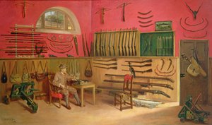 Sir Ralph Payne Gallwey w swojej broni w Thirkleby Hall, Yorkshire, 1914 autorstwa Anthony de Bru