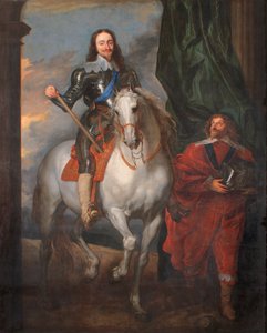 Karol I na koniu z M. De St. Antoine (olej na płótnie)