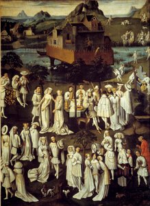 Ogród miłości na dworze księcia burgundzkiego Filipa III Dobrego w ogrodach zamku Hesdin w 1432 roku Uroczystości wydawane z okazji ślubu jego szambelana Andre de Toulongeon - Obraz Antona Van Dycka (1599-1641 )