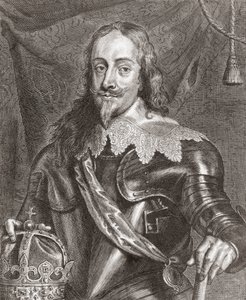 Król Karol I, król Anglii, Szkocji i Irlandii. autorstwa Anthony van (after) Dyck