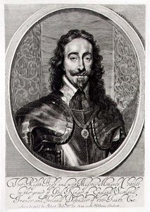 Portret Karola I (1600-49) ryty przez Williama Faithorne (1616-91) 1658 (grafika) autorstwa Anthony van (after) Dyck