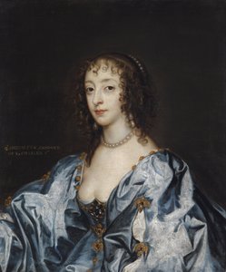 Henriette Marie de France - Portret królowej Henrietty Marii z Francji (1609-1669) autorstwa Dycka, Sir Anthony