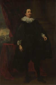 Portret męskiego członka rodziny Van der Borcht autorstwa Anthony van Dyck (follower of)