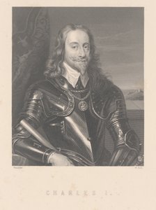 Karol I, wyryty przez W. Halla autorstwa Anthony van Dyck