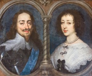 Karol I z Anglii i Henrietta z Francji (malarstwo) autorstwa Anthony van Dyck