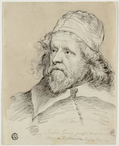 Inigo Jones (odbytnica); Szkic kobiecej głowy (verso) autorstwa Anthony van Dyck