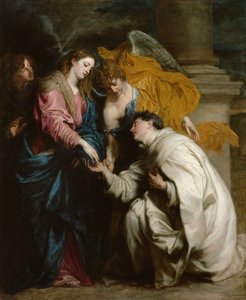 Wizja Błogosławionego Hermanna ze Steinfeld, znanego jako Józef (1150-1230) - Obraz Sir Antonas (Anton lub Antoon) van Dyck (1599-1641), olej na płótnie (160x128 cm) autorstwa Anthony van Dyck