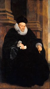"" Portret genialnego dżentelmena "" (Portret dżentelmena z Genovese) Obraz Anthonisa van Dycka (1599-1641) Olej na płótnie c 1621 Dim 203x117,3 cm Staatliche Museen, Berlin autorstwa Anthony van Dyck