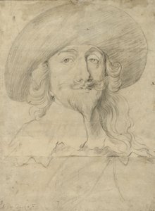 Portret Karola I (kreda na papierze) autorstwa Anthony van Dyck