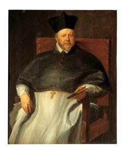 Retrato de Jan Malderus, Bispo de Antuérpia (óleo sobre painel) polonês autorstwa Anthony van Dyck