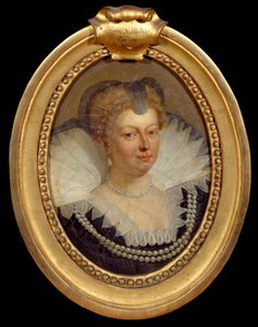 Portret królowej Marii Medycejskiej (Maria de Medici) (1573-1642) Obraz Antona Van Dycka (1599-1641) XVII-wieczny Chantilly, Musee Conde autorstwa Anthony van Dyck