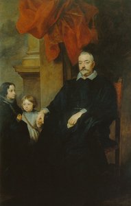Portret genueńskiego szlachcica i dwóch dziewcząt autorstwa Anthony van Dyck