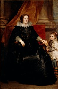 Portret dobrej damy i jej córki Obraz Antoine (Antoon lub Anton) Van Dyck (1599-1641) autorstwa Anthony van Dyck