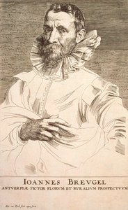 Portret artysty Jana Bruegla Młodszego 1601-1678, pierwsza tercja XVII wieku autorstwa Anthony van Dyck