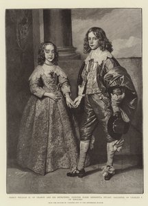 Książę Wilhelm II Orański i jego narzeczona, księżniczka Maria Henrietta Stuart, córka Karola I w Anglii autorstwa Anthony van Dyck