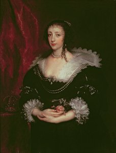 Królowa Henrietta Maria (1609-1669), królowa małżonka Karola I Anglii, 1632 autorstwa Anthony van Dyck