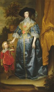 Królowa Henrietta Maria i jej karzeł Sir Jeffrey Hudson, ok. 1633 r.