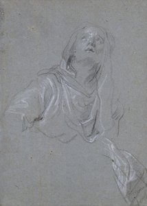 Studium Madonny patrzącej w górę autorstwa Anthony van Dyck