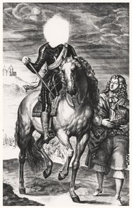 Portret konny bez głowy, pierwotnie Ludwika Francji, rytowany przez Pierre Lombard (1612-80) (patrz 105377-8)