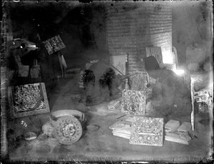 Kafelkarze w swoim warsztacie, ok. 1880-1930