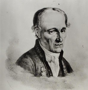 Portret Rene Just Hauy (1743-1822) (lito) (zdjęcie czarno-białe) autorstwa Antoine (after) Maurin