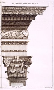 Łuk złotników i srebrników, Rzym, 1682 r. autorstwa Antoine Babuty Desgodets