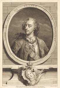 Ludwik XV, król Francji autorstwa Antoine Benoist after Jakob Christoffel Le Blon after Nicholas Blakey
