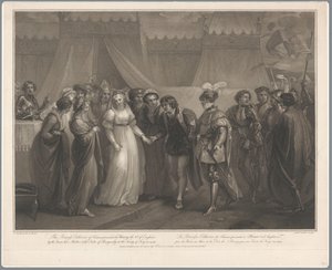 Katarzyna van Valois en koning Hendrik V van Engeland, 1420 Księżniczka Katarzyna francuska podarowana Henrykowi V Anglii (...) 1419 / La Princesse Catherine de France (...) (tytuł na obiekcie)